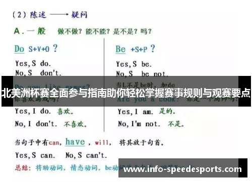 北美洲杯赛全面参与指南助你轻松掌握赛事规则与观赛要点